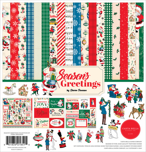 Carta Bella Collection Kit 12"X12"-Season's Greetings SG329016 - 691835216515