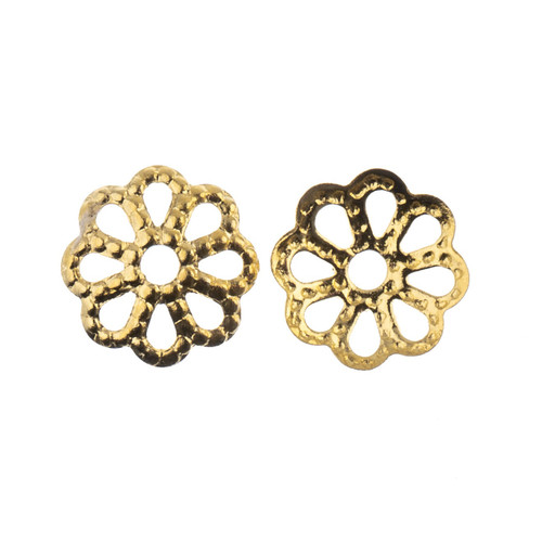 John Bead Bead Cap Filigree 6mm 120/Pkg-Gold - 1401161