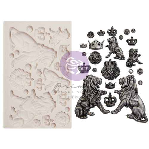 Finnabair Decor Moulds 5"X8"X8mm-Regal Lions - 969547