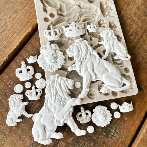 Finnabair Decor Moulds 5"X8"X8mm-Regal Lions - 969547 Finnabair Decor Moulds 5"X8"X8mm-Regal Lions - 969547