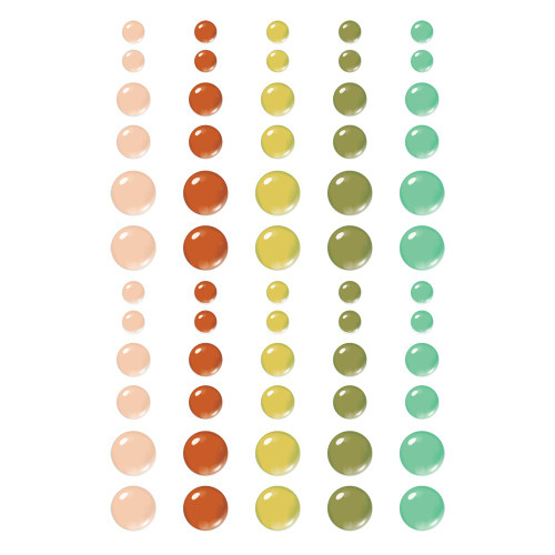 Trail Mix Enamel Dots Embellishments-60/Pkg MIX20325