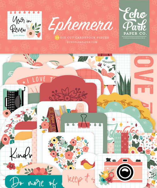 Echo Park Cardstock Ephemera-Icons, Year In Review IR337024 - 691835242811