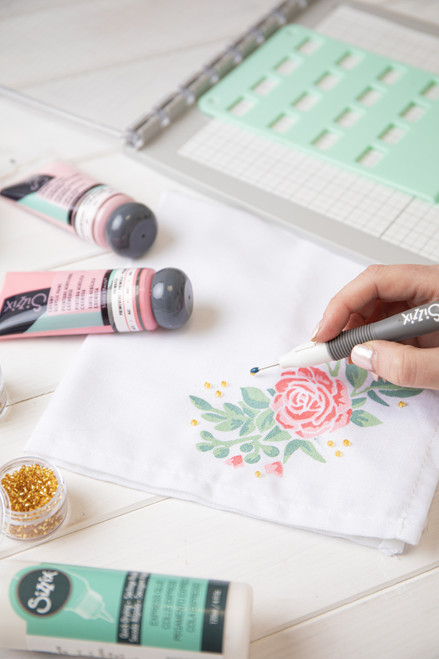 Sizzix Making Tool Layered Stencil 6"X6" By Olivia Rose-Floral Borders - 665875