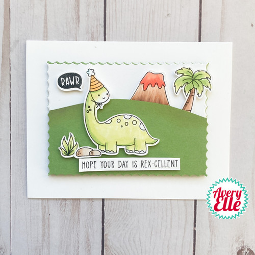 Avery Elle Clear Stamp Set 4"X6"-Dino-Mite Day AE2305