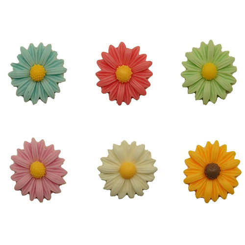 Buttons Galore Flatbackz Embellishments-Fun Flowers FBZ-117 - 840934006996