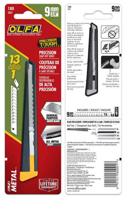 OLFA Metal Precision Utility Knife-9mm 5001