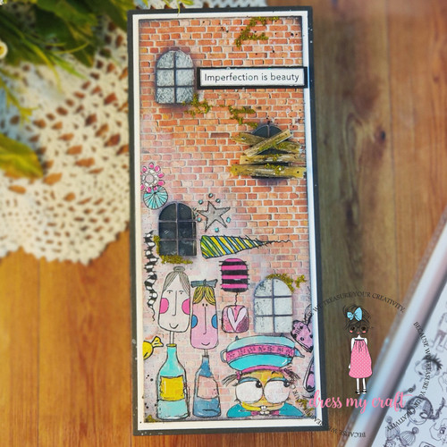 Dress My Craft Transfer Me Sheet A4-Doodled Background - MCDP4710