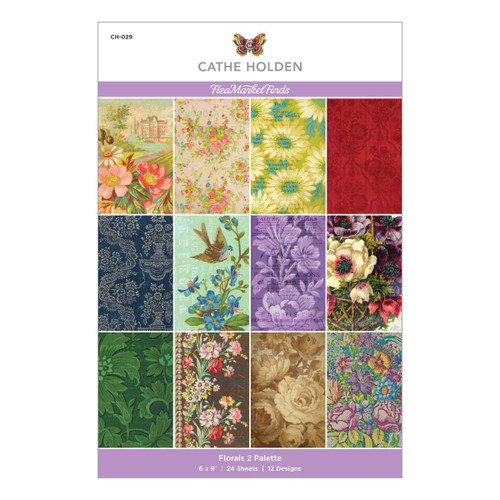 Spellbinders Paper Pad 6"X9" 24/Pkg-Flea Market FindsFlorals 2 Palette CH029 - 813233033161