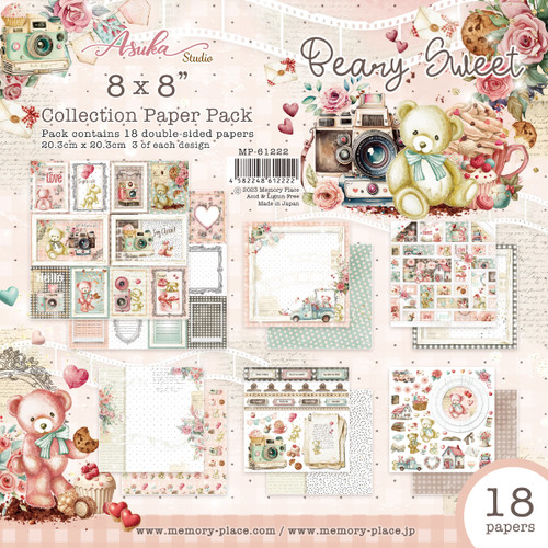 Asuka Studio Double-Sided Paper Pack 8"X8" 18/Pkg-Beary Sweet MP-61222 - 4582248612222