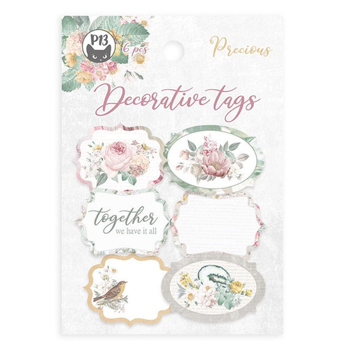 Precious Double-Sided Cardstock Tags 6/Pkg-#04 P13PRE24 - 5904619326238