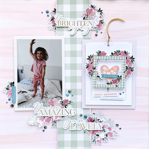 Pinkfresh Studio Stencils 4"X9" 4/Pkg-Artistic Magnolias Layering - PF195423