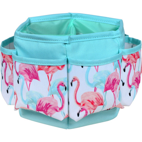 SINGER Sewing Storage Desktop Spinner-Pastel Flamingo Print 00773