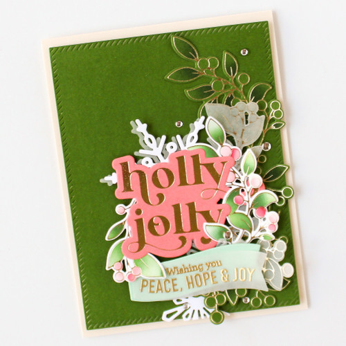 Pinkfresh Studio Hot Foil Plate & Die Set-Holly Jolly PF211523