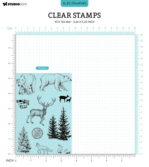 Studio Light Essentials Clear Stamp-Nr. 480, Winter Animals STAMP480