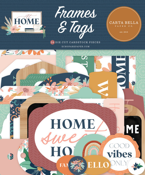 Carta Bella Cardstock Ephemera-Frames & Tags, At Home - AH339025 - 691835245416