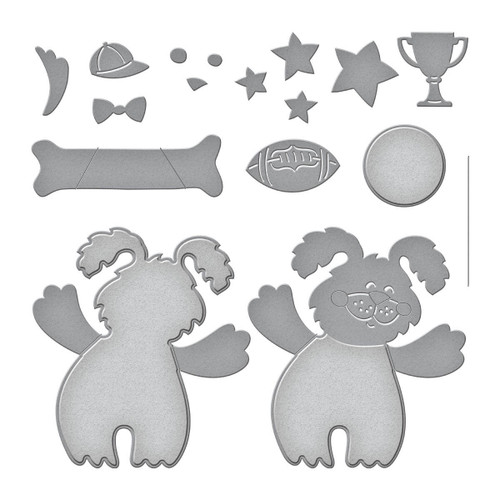 Stampendous Etched Dies-Puppy Hugs S5589