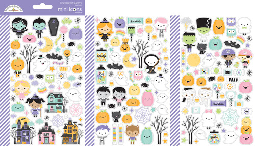 Doodlebug Mini Cardstock Stickers-Sweet & Spooky DB8243 - 842715082434