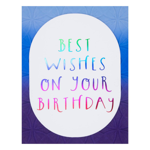 Spellbinders Glimmer Hot Foil Plate From Cardfront Sentiment-Best Wishes On Your Birthday GLP404