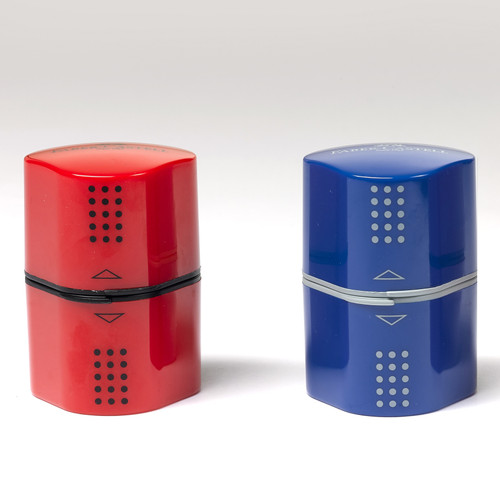 Faber-Castell GRIP Trio Pencil Sharpener-Assorted Colors - 280175 Faber-Castell GRIP Trio Pencil Sharpener-Assorted Colors - 280175