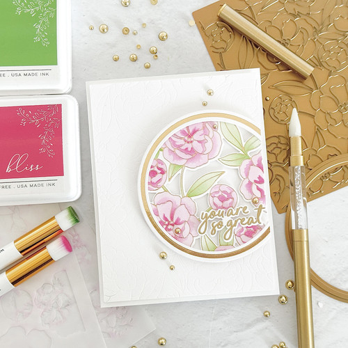 Pinkfresh Studio Hot Foil Plate-Pretty Blossoms - PF200523 Pinkfresh Studio Hot Foil Plate-Pretty Blossoms - PF200523