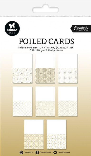 Studio Light Essentials Foiled Cards-Nr. 35, Gold Foil SLESPS35 - 8713943145982