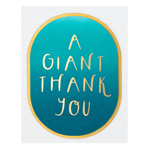 Spellbinders Glimmer Hot Foil Plate From Cardfront Sentiment-Giant Thank You GLP400