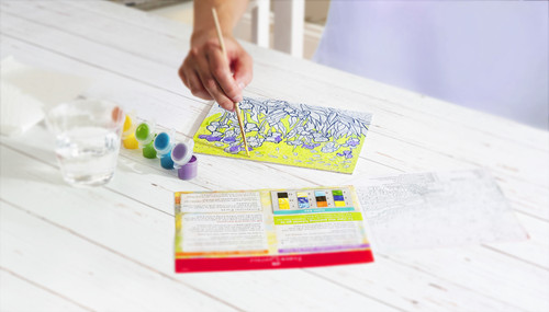 Faber-Castell Museum Series Paint By Number Kit 6"X8"-Irises - PBNMS-14349