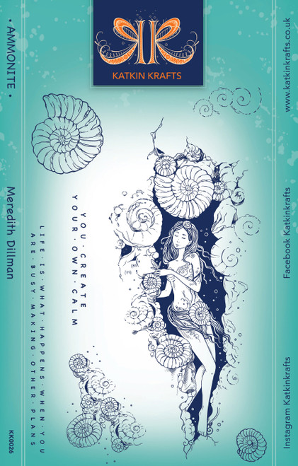 Creative Expressions 6"X8" Clear Stamp Set By Katkin Krafts-Ammonite CKK0026 - 5055305982709