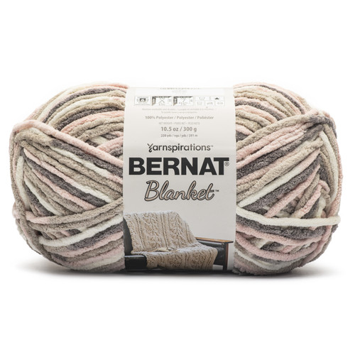Bernat Blanket Big Ball Yarn-Gray Blush 161110-11004 - 057355515338