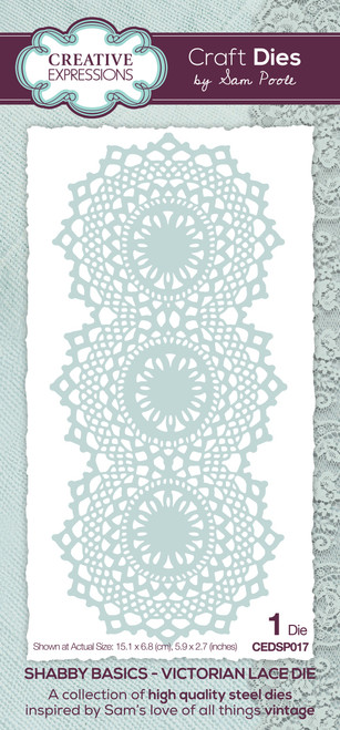 Creative Expressions Craft Dies By Sam Poole-Shabby BasicsVictorian Lace CEDSP017 - 5055305977804