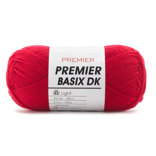 Premier Yarns Basix DK Yarn-Cherry Red 1142-53 - 840166819708