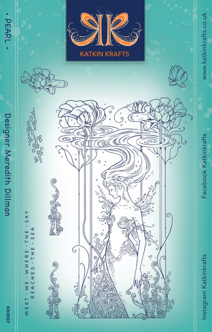 Creative Expressions 6"X8" Clear Stamp Set By Katkin Krafts-Pearl KK0007 - 5055305982488