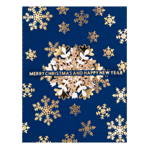 Spellbinders Glimmer Hot Foil Plate & Die By Bibi Cameron-Snowflakes Glimmering Snowflakes GLP410