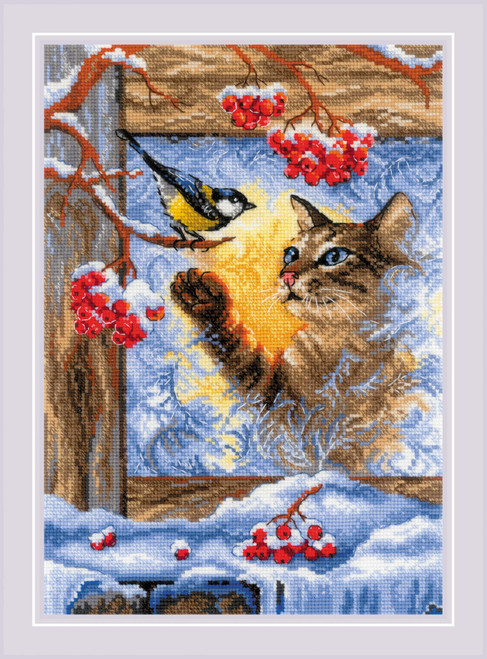 RIOLIS Counted Cross Stitch Kit 8.25"X11.75"-Meeting At The Window (14 Count) - R2049 - 4779046180927