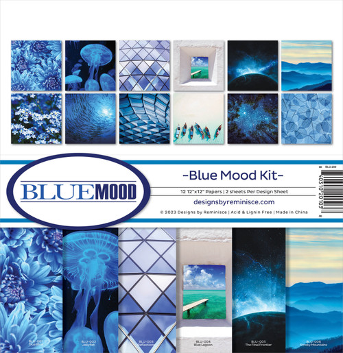 Reminisce Collection Kit 12"X12"-Blue Moods BLU-200 - 840310201038