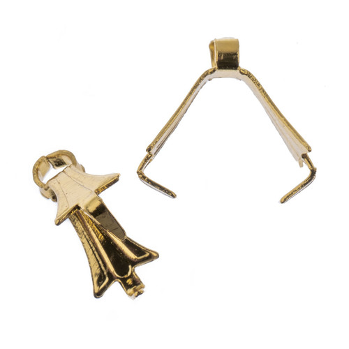 John Bead Pinch Bail 4x7mm 3/Pkg-Gold - 1401175