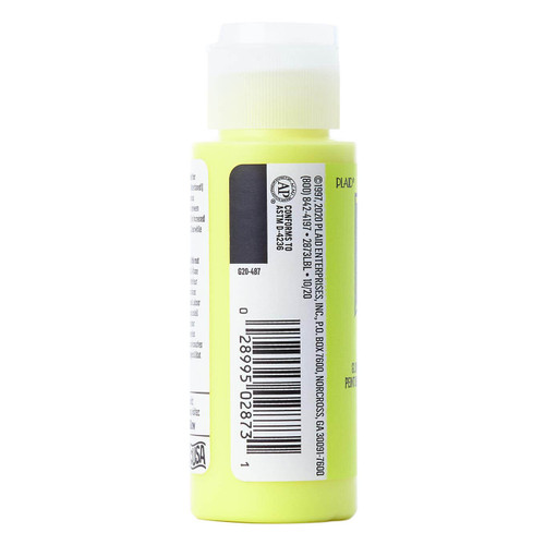 FolkArt Glow-in-the-Dark Acrylic Colors 2oz-Yellow - GLOW2OZ-2873