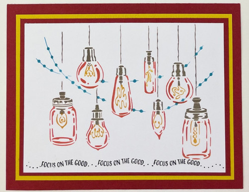 Crafter's Workshop Layered Card Stencil 8.5"X11"-A2 Layered Celebration Lights TCW8.5-6021