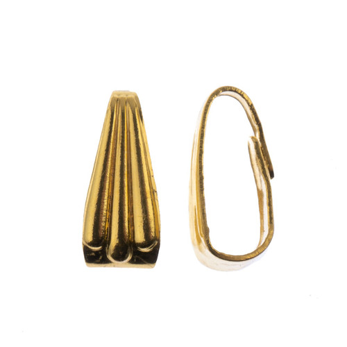 John Bead Snap-On Pendant Bail 9mm 2/Pkg-Gold - 1401185