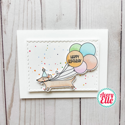 Avery Elle Clear Stamp Set-Balloon Greetings AE2323