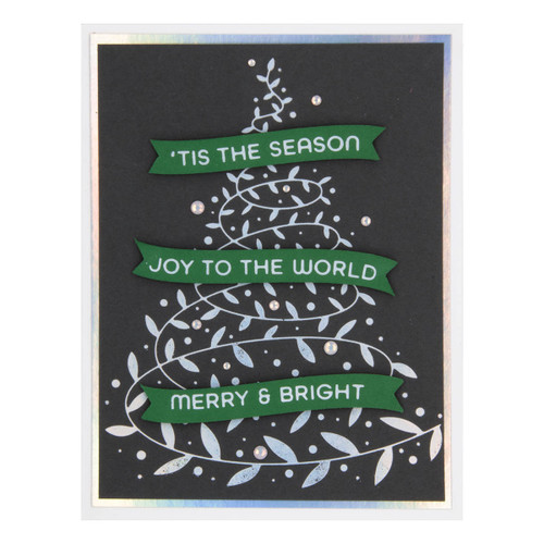 Spellbinders Glimmer Hot Foil Plate & Die-Comfort & Joy Sentiments GLP415