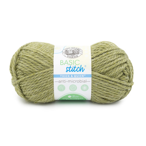 Lion Brand Basic Stitch Antimicrobial Thick & Quick Yarn-Olive Branch 209-172 - 023032121390