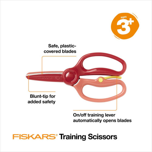 Fiskars Preschool Kids' Training Scissors-Red 1067-040