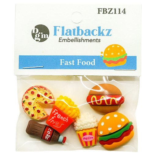 Buttons Galore Flatbackz Embellishments-Fast Food - FBZ-114 - 840934006965
