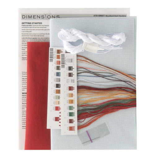 Dimensions Counted Cross Stitch Kit 16" Long-Woodland Stack Stocking (14 Count) 70-09601