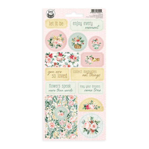 Flowerish Chipboard Stickers 4.1"X8.7"-#02 P13FLO35 - 5905523082401