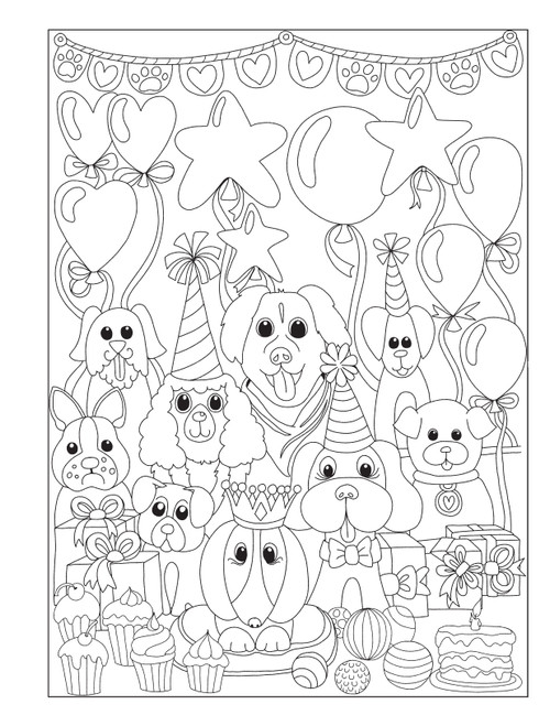 2 Pack - Creative Haven: Adorable Dogs Coloring Book-Softcover - B6849638