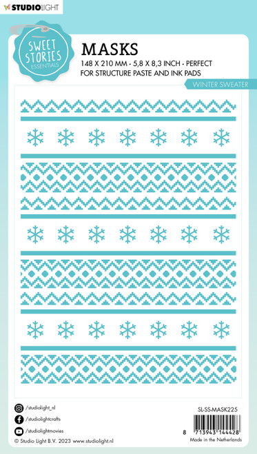 2 Pack - Studio Light Sweet Stories Stencil 5.9"X8.25"-NR.225, Winter Sweater - SMASK225