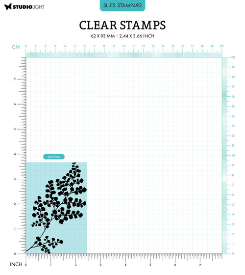 2 Pack Studio Light Essentials Clear Stamp-Nr. 493, Tiny Leaves STAMP493