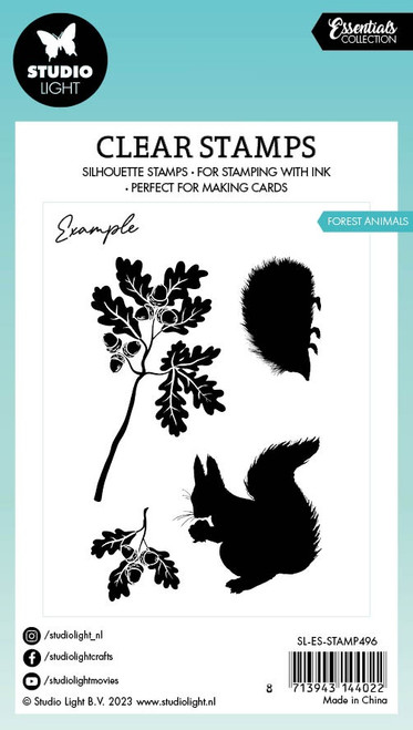 2 Pack - Studio Light Essentials Clear Stamp-Nr. 496, Forest Animals - SSAMP496 2 Pack - Studio Light Essentials Clear Stamp-Nr. 496, Forest Animals - SSAMP496